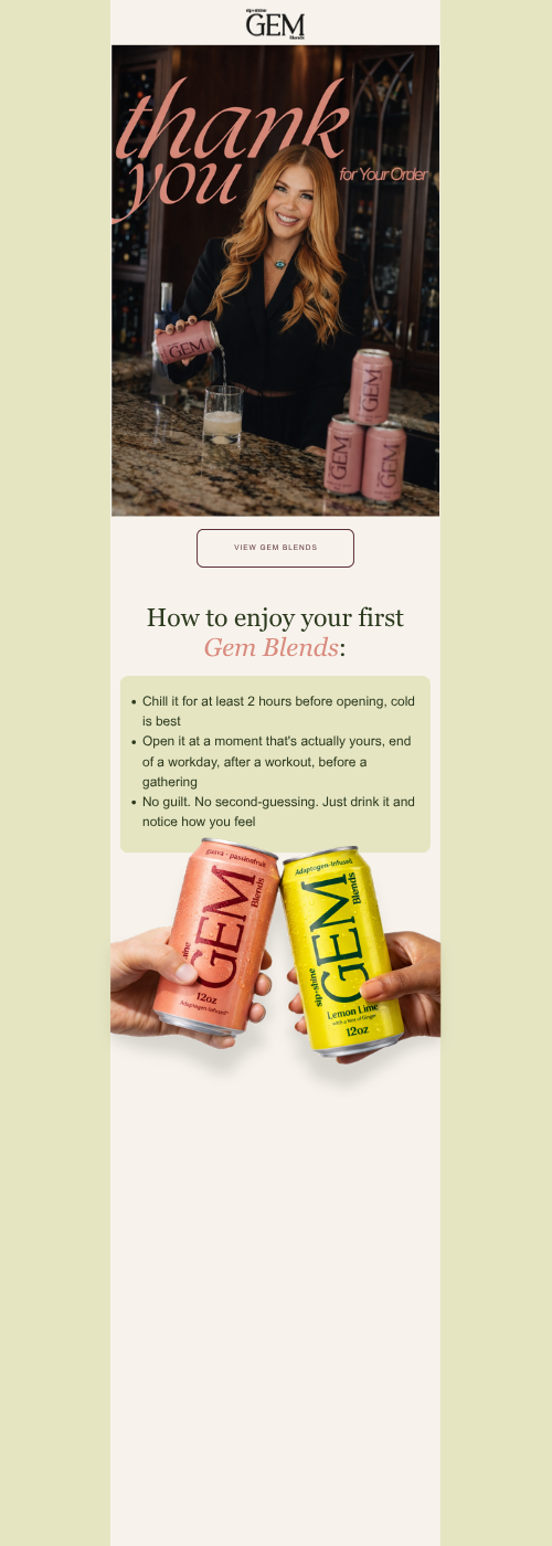 Post-purchase email design